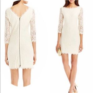 DVF Diane von Furstenberg Zarita lace dress ivory